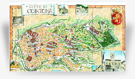 Cartina Turistica di Cortona