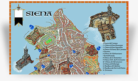 Cartina Turistica di Siena