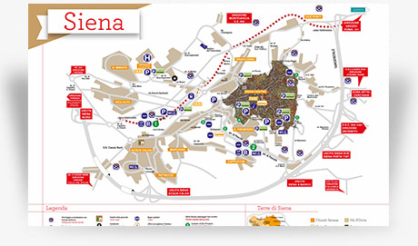 Cartina e mappa Turistica di Siena