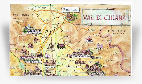 Cartina Turistica della Valdichiana