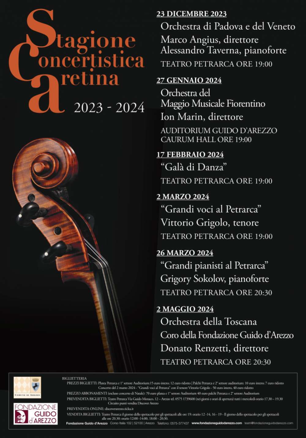 Il 23 dicembre primo appuntamento con il tradizionale concerto di Natale al Teatro Petrarca
