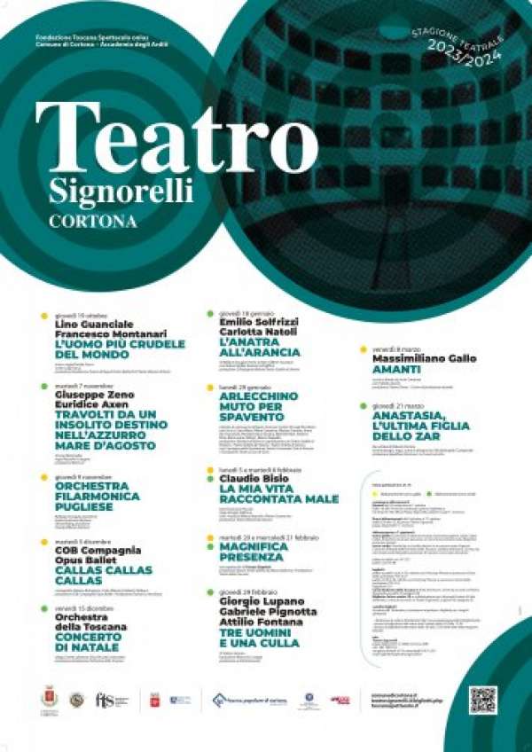 Guanciale & Montanari, Solfrizzi & Natoli, Bisio ed Ozpetek: ecco alcuni dei nomi della stagione teatrale a Cortona
